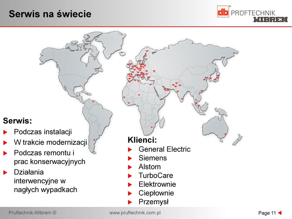 Działania interwencyjne w nagłych wypadkach Klienci: General
