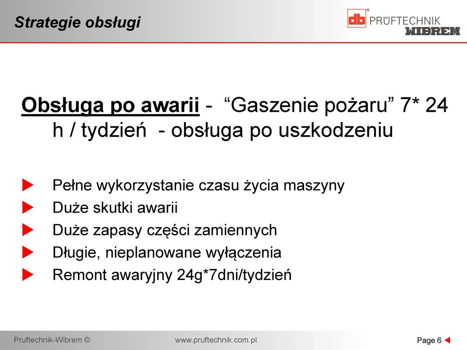 maszyny Duże skutki awarii Duże zapasy części zamiennych Długie,