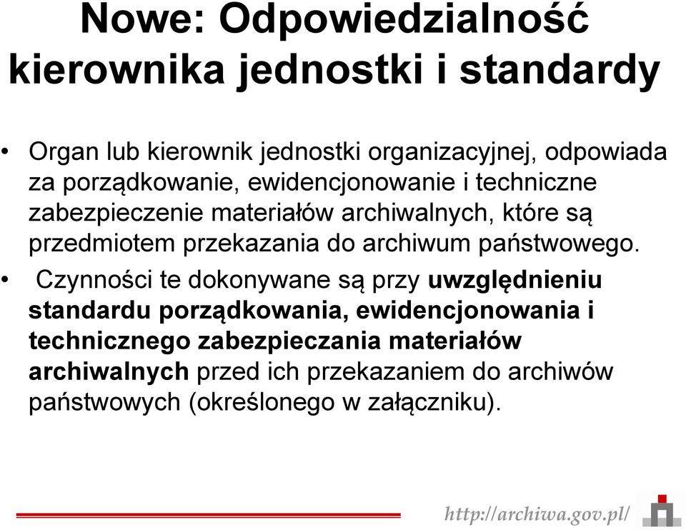 do archiwum państwowego.