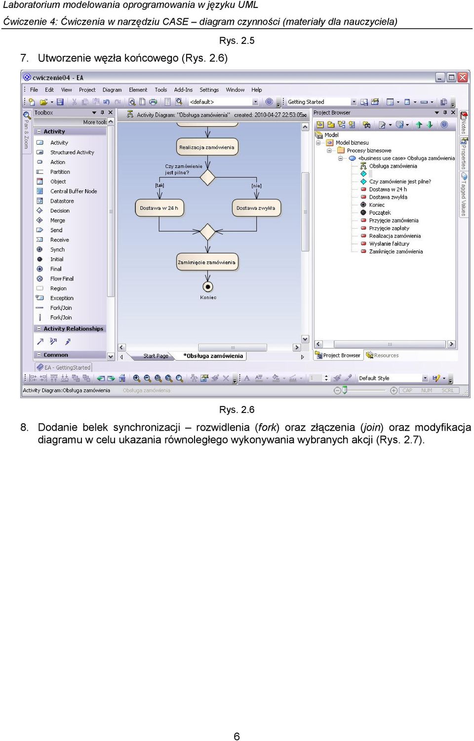 złączenia (join) oraz modyfikacja diagramu w celu