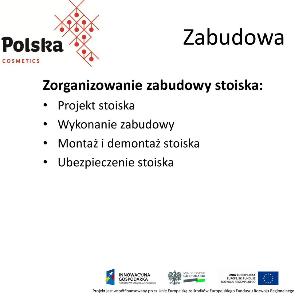 stoiska Wykonanie zabudowy