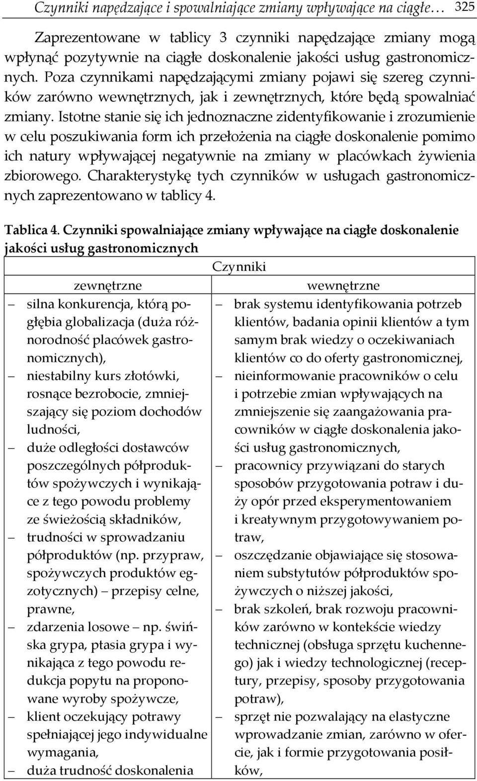 Istotne stanie się ich jednoznaczne zidentyfikowanie i zrozumienie w celu poszukiwania form ich przełożenia na ciągłe doskonalenie pomimo ich natury wpływającej negatywnie na zmiany w placówkach