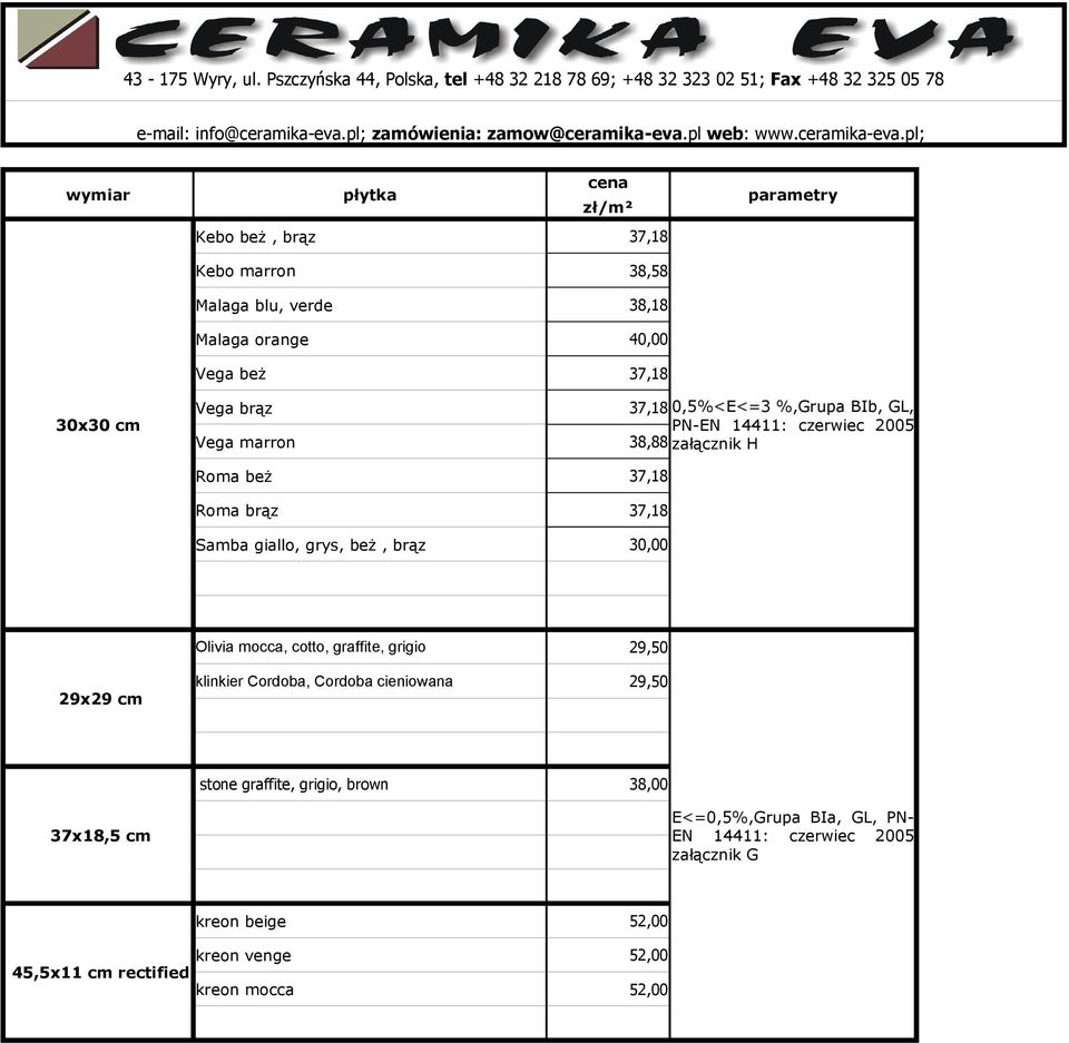 pl web: www.ceramika-eva.