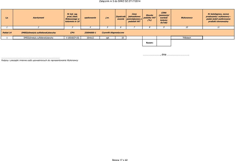 diagnostyczne 1 DMSO(dimetylu
