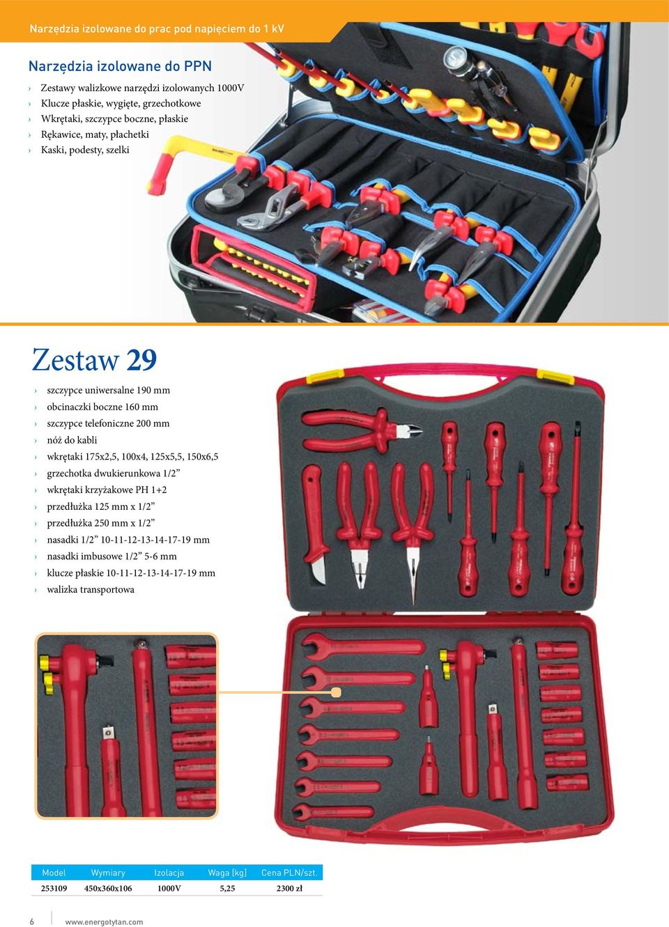 175x2,5, 100x4, 125x5,5, 150x6,5 grzechotka dwukierunkowa 1/2 wkrętaki krzyżakowe PH 1+2 przedłużka 125 mm x 1/2 przedłużka 250 mm x 1/2 nasadki 1/2