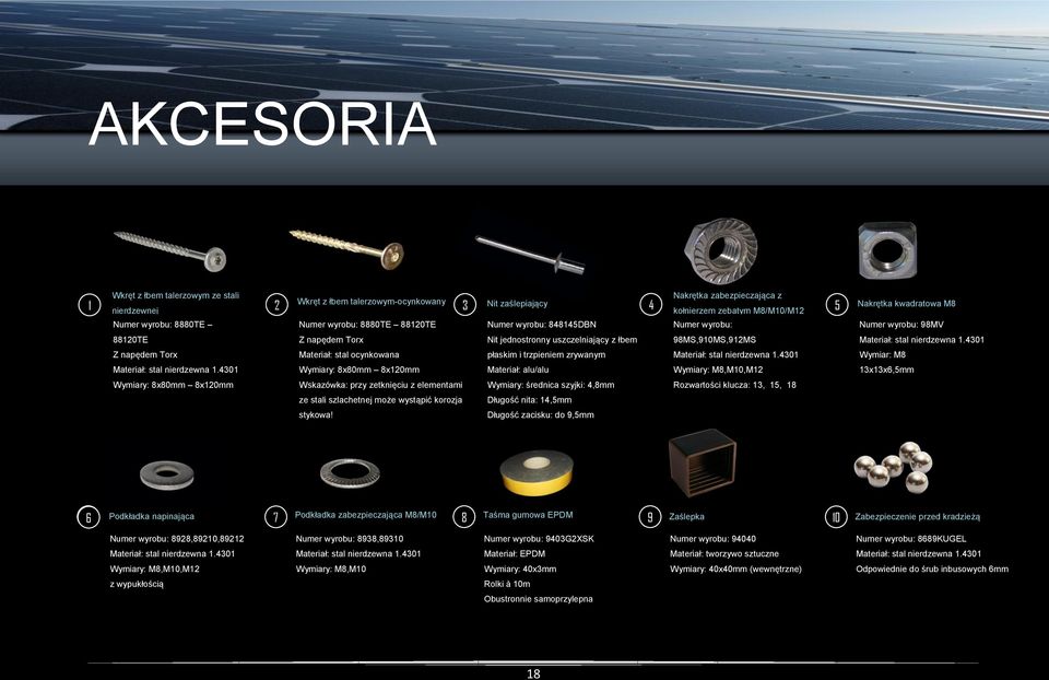 Materiał: stal ocynkowana płaskim i trzpieniem zrywanym Wymiar: M8 Wymiary: 8x80mm 8x120mm Materiał: alu/alu Wymiary: M8,M10,M12 13x13x6,5mm Wymiary: 8x80mm 8x120mm Wskazówka: przy zetknięciu z