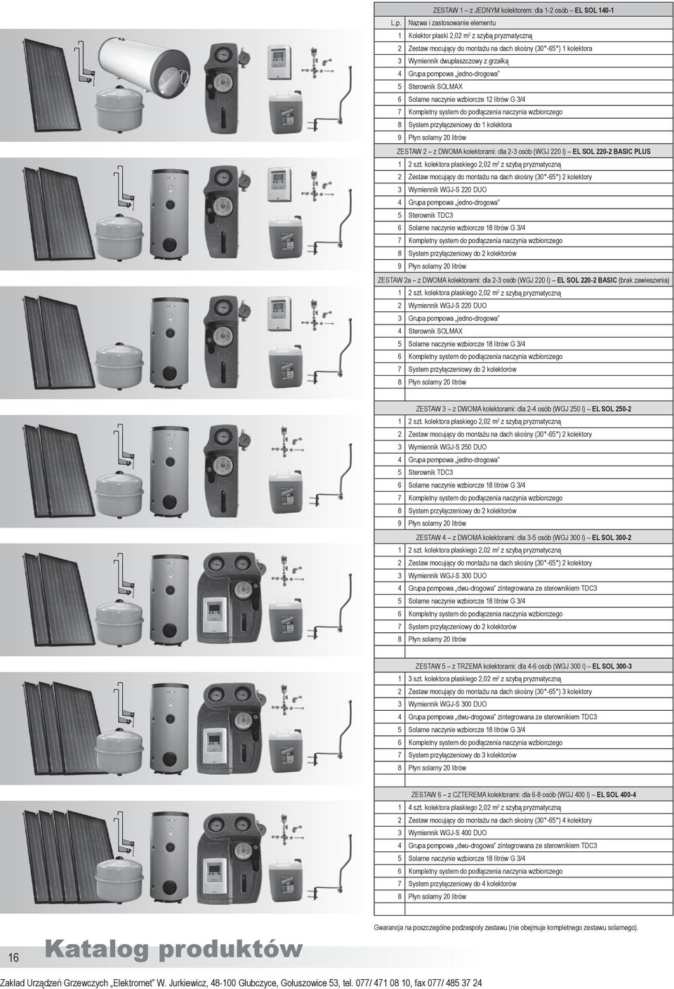 jedno-drogowa 5 Sterownik SOLMAX 6 Solarne naczynie wzbiorcze 12 litrów G 3/4 7 Kompletny system do podłączenia naczynia wzbiorczego 8 System przyłączeniowy do 1 kolektora 9 Płyn solarny 20 litrów