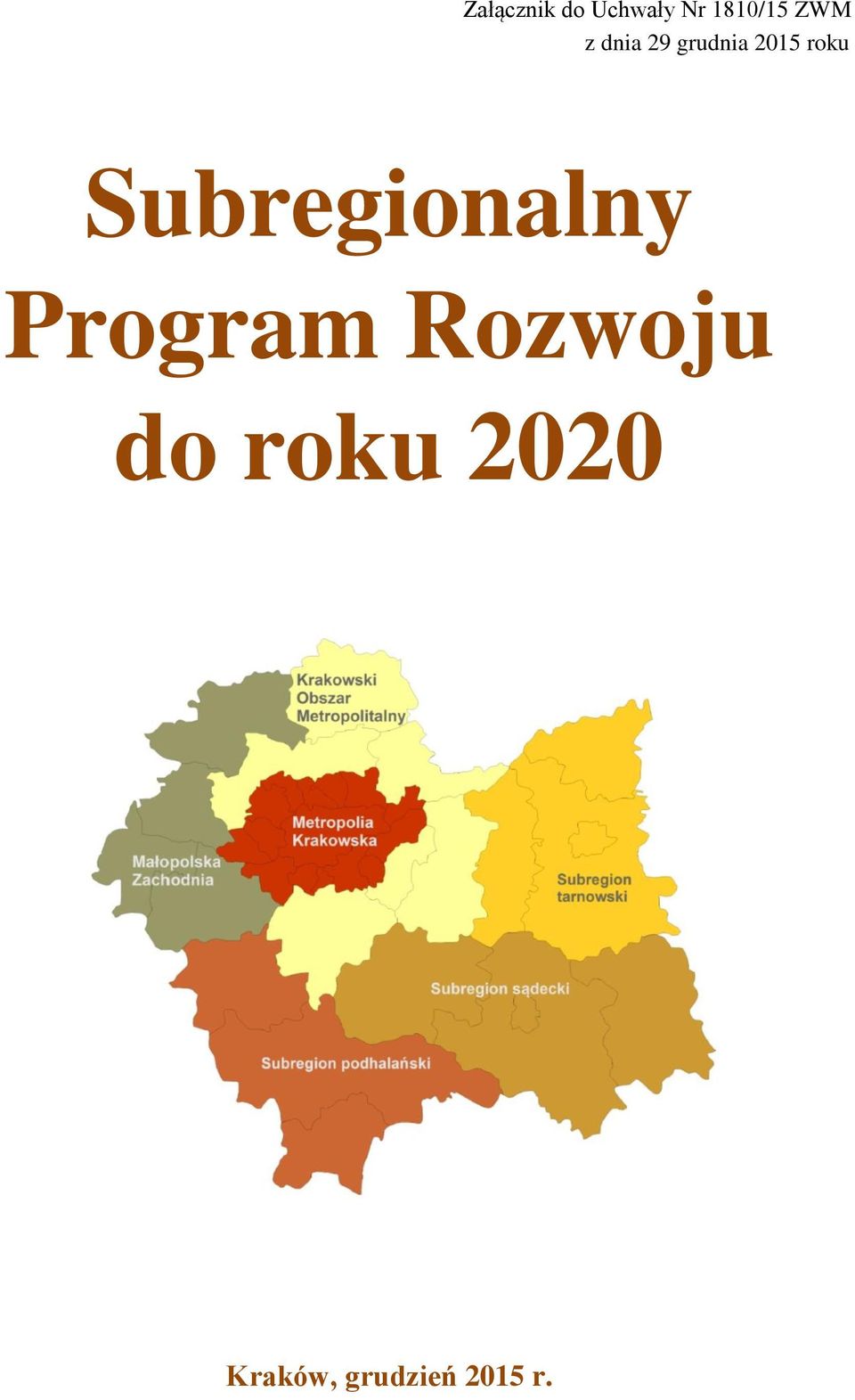 Subregionalny Program Rozwoju do