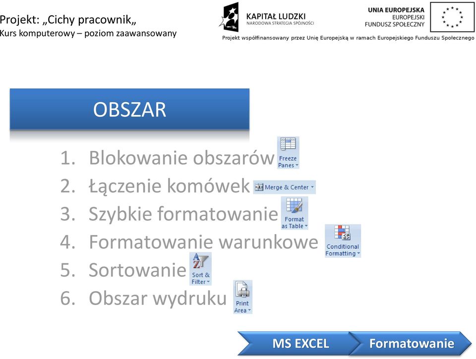 Szybkie formatowanie 4.