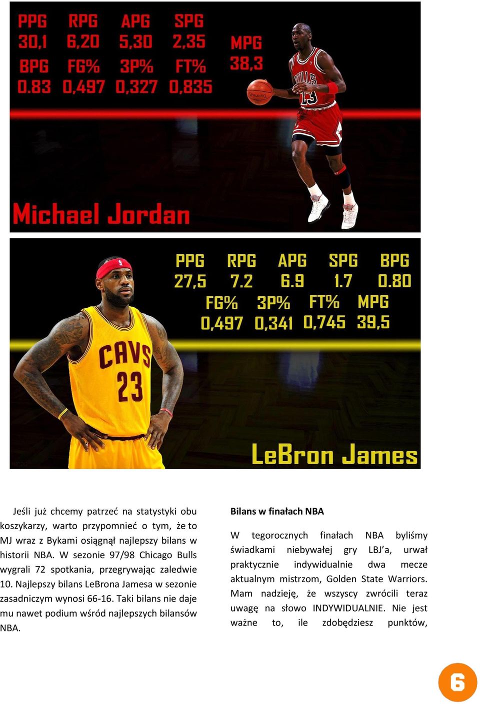 Taki bilans nie daje mu nawet podium wśród najlepszych bilansów NBA.
