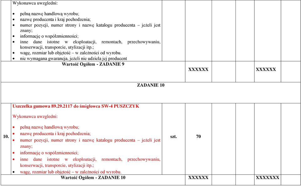 Uszczelka gumowa 89.29.