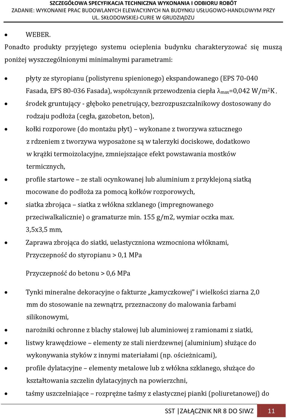 SZCZEGÓŁOWA SPECYFIKACJA TECHNICZNA WYKONANIA I ODBIORU ROBÓT - PDF ...