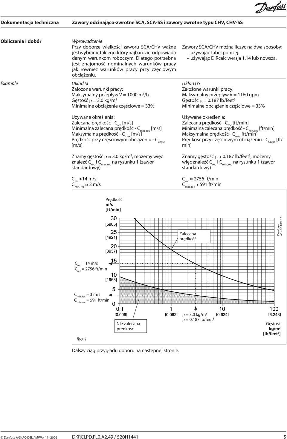 Maksymalny przepływ V = 1000 m 3 /h Gęstość ρ = 3.