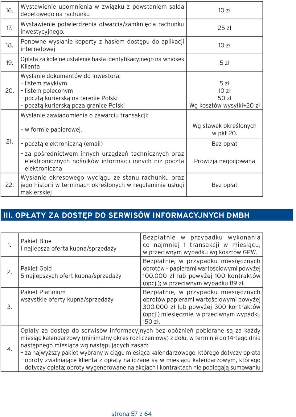 poleconym pocztą kurierską na terenie Polski pocztą kurierską poza granice Polski Wysłanie zawiadomienia o zawarciu transakcji: w formie papierowej, 10 zł 25 zł 10 zł 5 zł 5 zł 10 zł 50 zł Wg kosztów