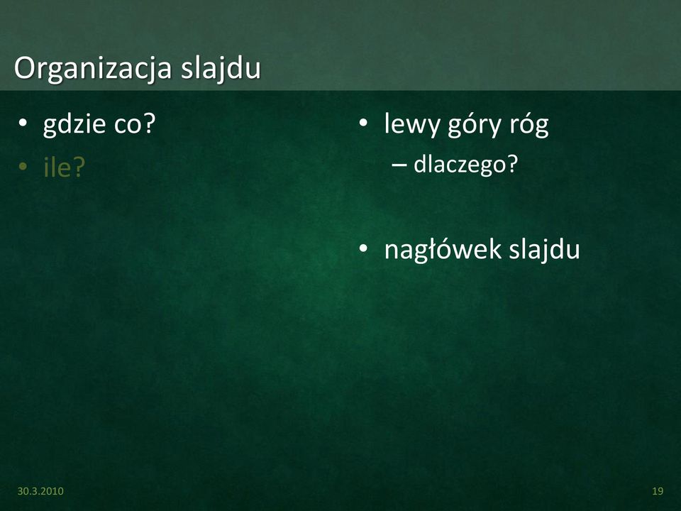 lewy góry róg