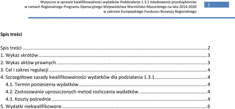 Szczegółowe zasady kwalifikowalności wydatków dla podziałania 1.