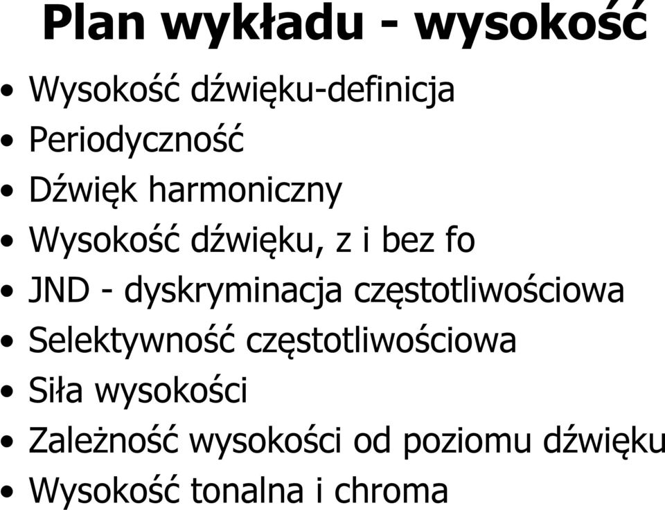 dyskryminacja częstotliwościowa Selektywność częstotliwościowa