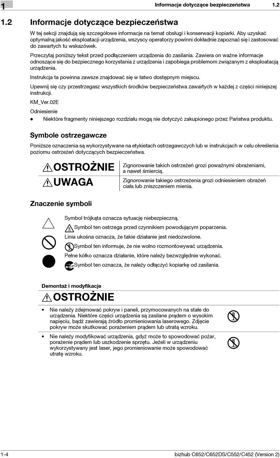 Przeczytaj poniższy tekst przed podłączeniem urządzenia do zasilania.