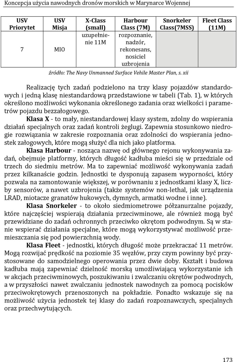 xii Fleet Class (11M) Realizację tych zadań podzielono na trzy klasy pojazdów standardowych i jedną klasę niestandardową przedstawione w tabeli (Tab.
