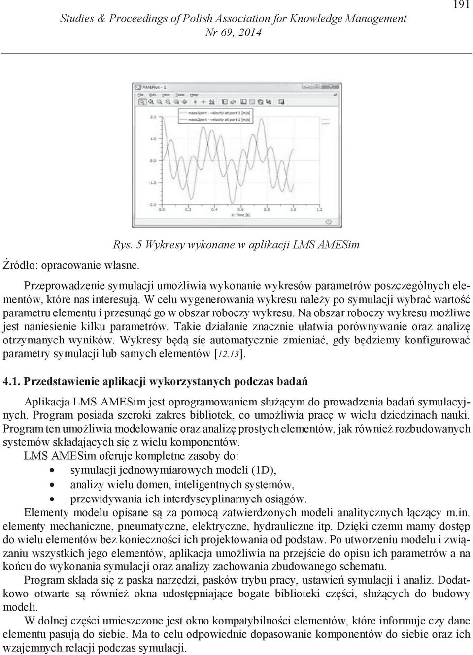 W celu wygenerowania wykresu nale y po symulacji wybra warto parametru elementu i przesun go w obszar roboczy wykresu. Na obszar roboczy wykresu mo liwe jest naniesienie kilku parametrów.