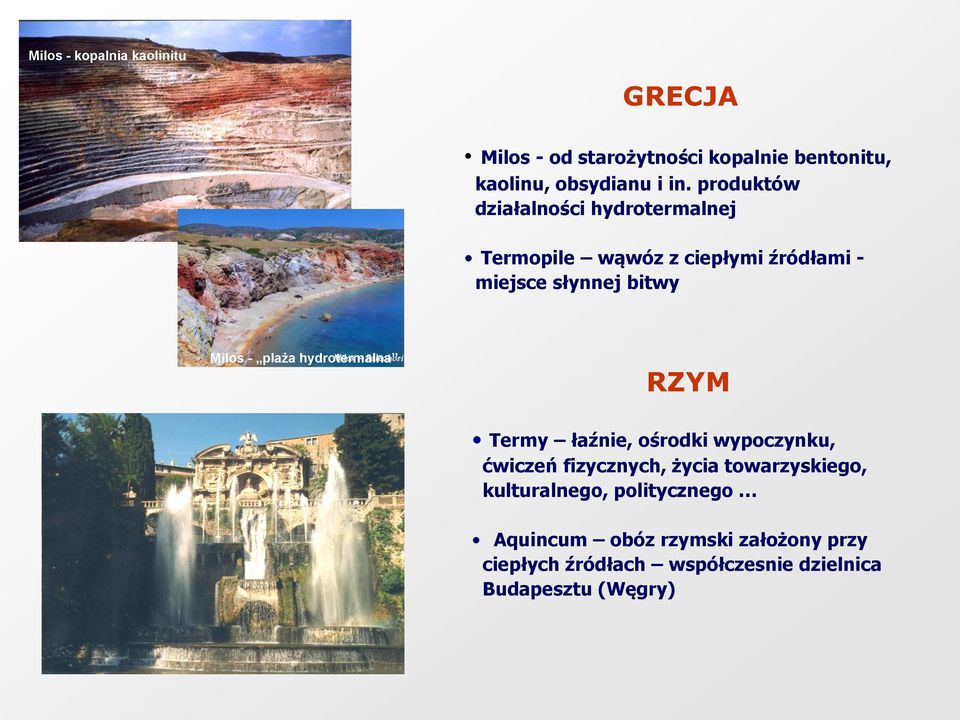 plaża hydrotermalna RZYM Termy łaźnie, ośrodki wypoczynku, ćwiczeń fizycznych, życia towarzyskiego,