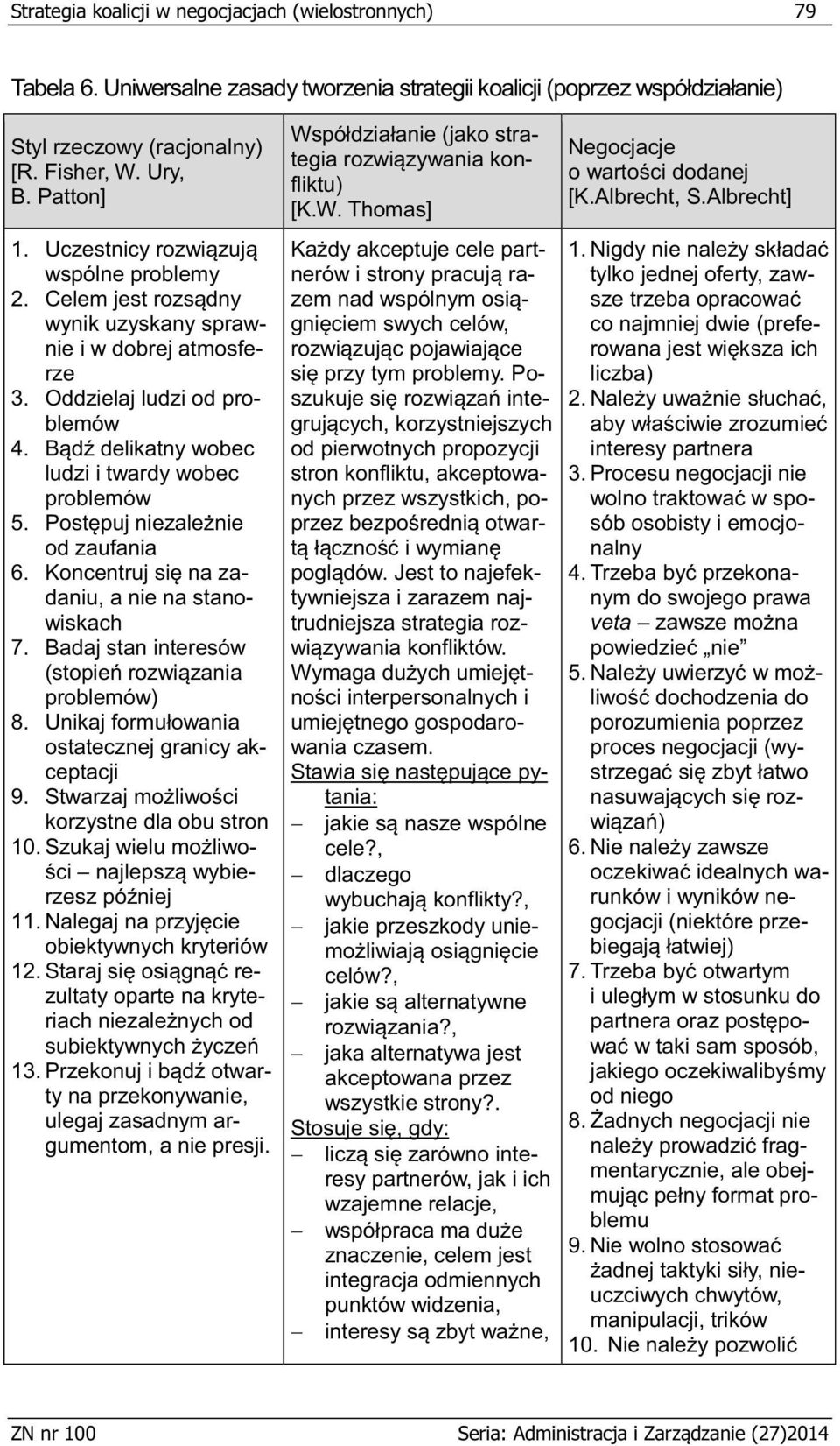 Badaj stan interesów (st problemów) 8. ostatecznej granicy akceptacji 9. korzystne dla obu stron 10. o- e- 11. obiektywnych kryteriów 12. ezultaty oparte na kryte- 13.