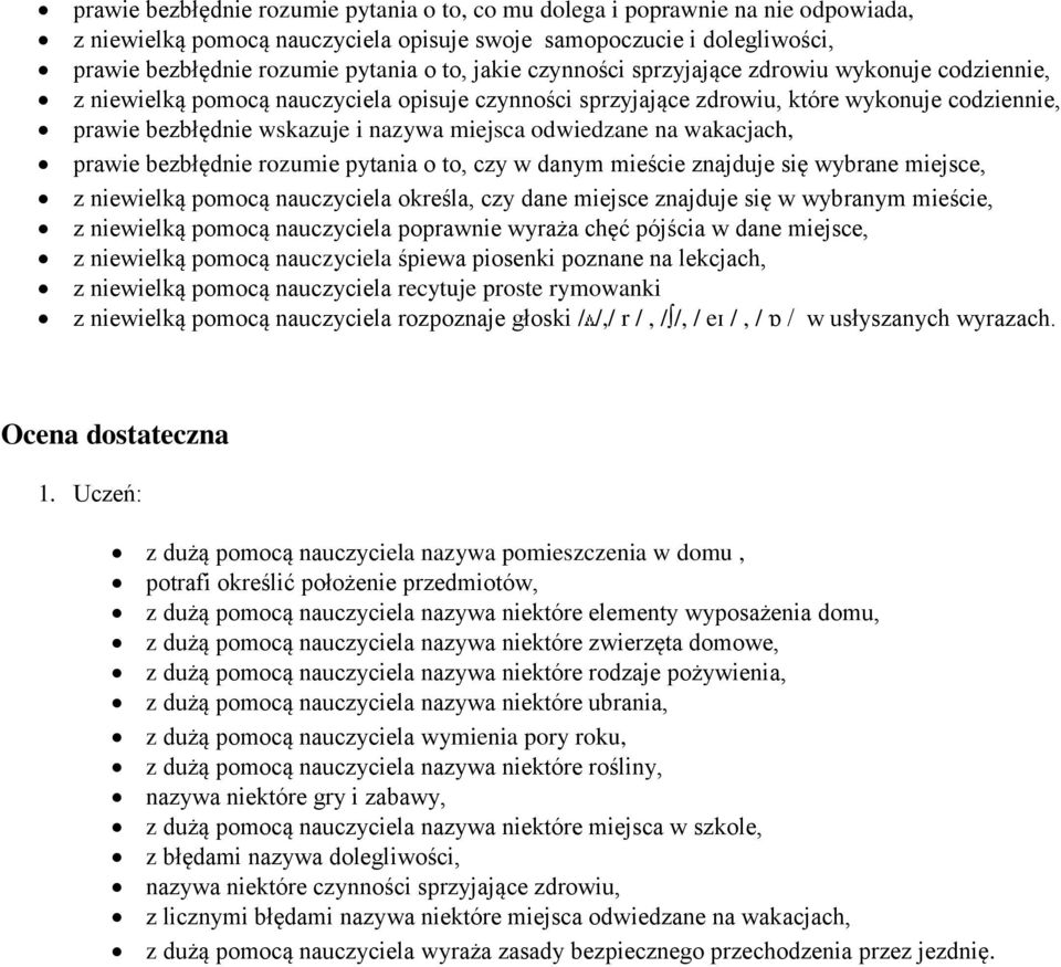 odwiedzane na wakacjach, prawie bezbłędnie rozumie pytania o to, czy w danym mieście znajduje się wybrane miejsce, z niewielką pomocą nauczyciela określa, czy dane miejsce znajduje się w wybranym