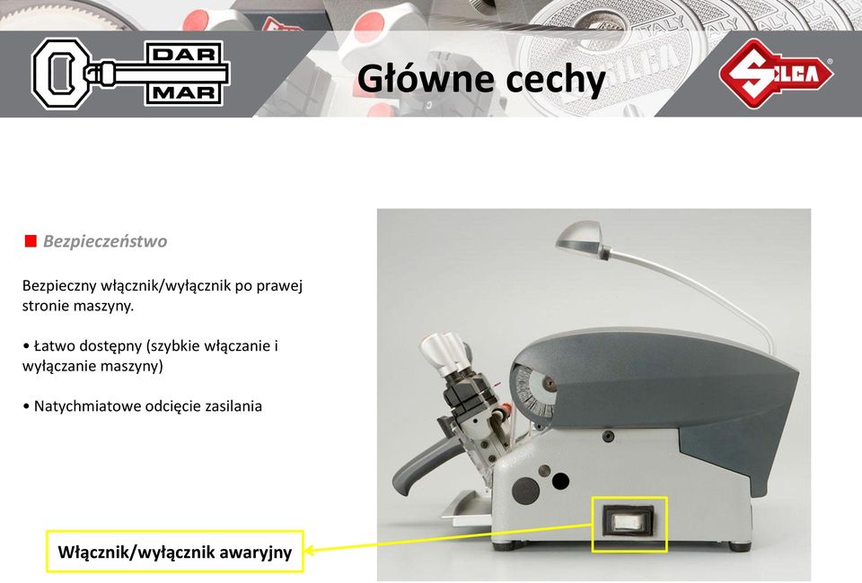 Łatwo dostępny (szybkie włączanie i wyłączanie