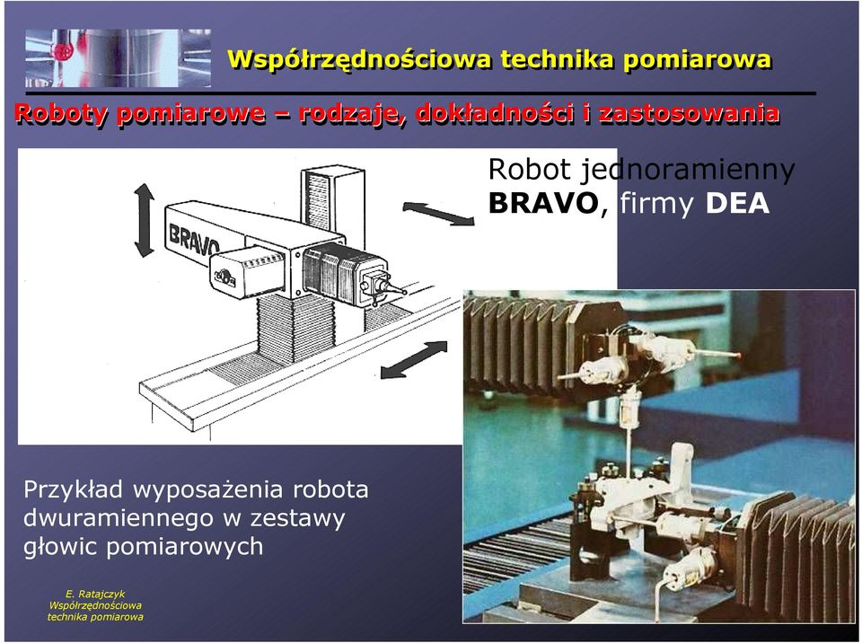 firmy DEA Przykład wyposaŝenia robota