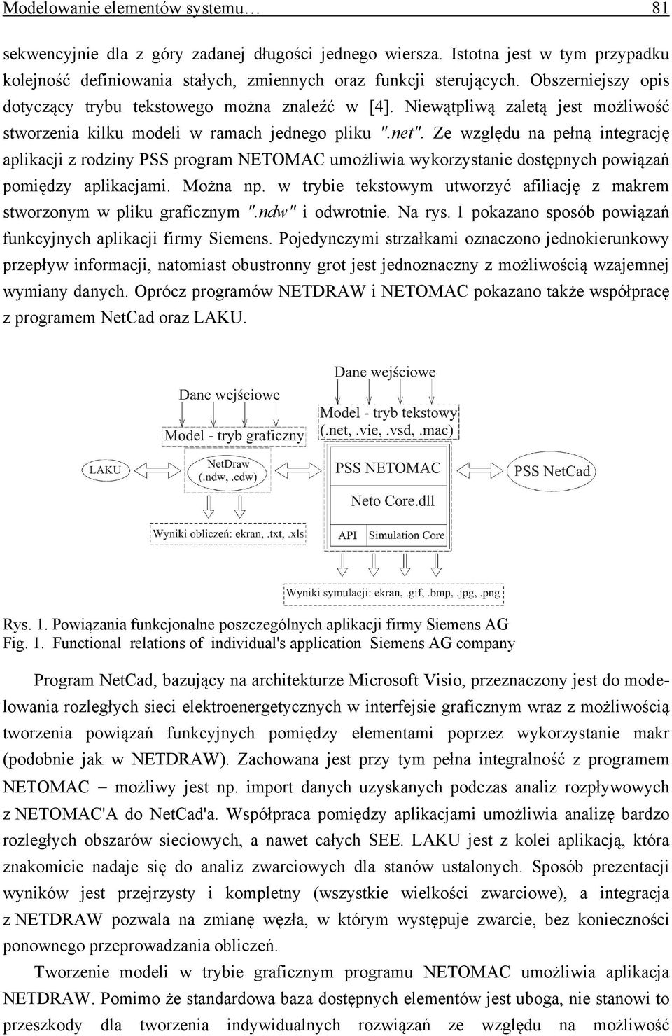 Ze względu na pełną integrację aplikacji z rodziny PSS program NETOMAC umożliwia wykorzystanie dostępnych powiązań pomiędzy aplikacjami. Można np.