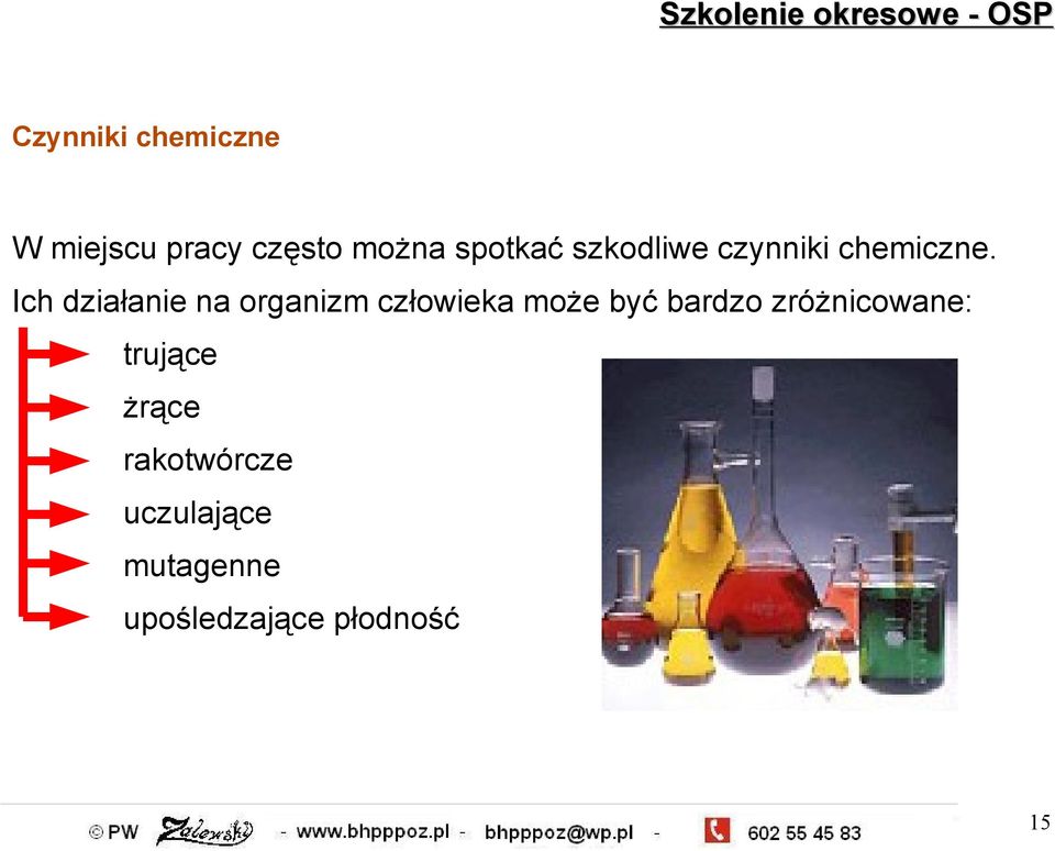 Ich działanie na organizm człowieka może być bardzo