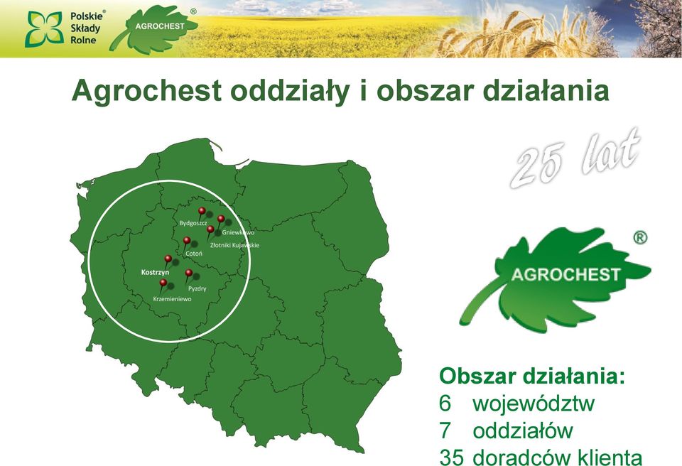 działania: 6 województw