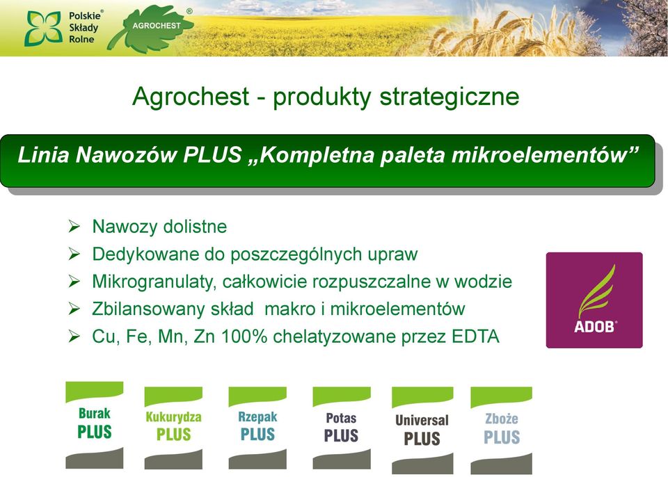 upraw Mikrogranulaty, całkowicie rozpuszczalne w wodzie