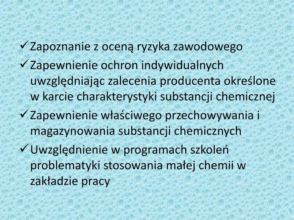 chemicznej Zapewnienie właściwego przechowywania i magazynowania substancji