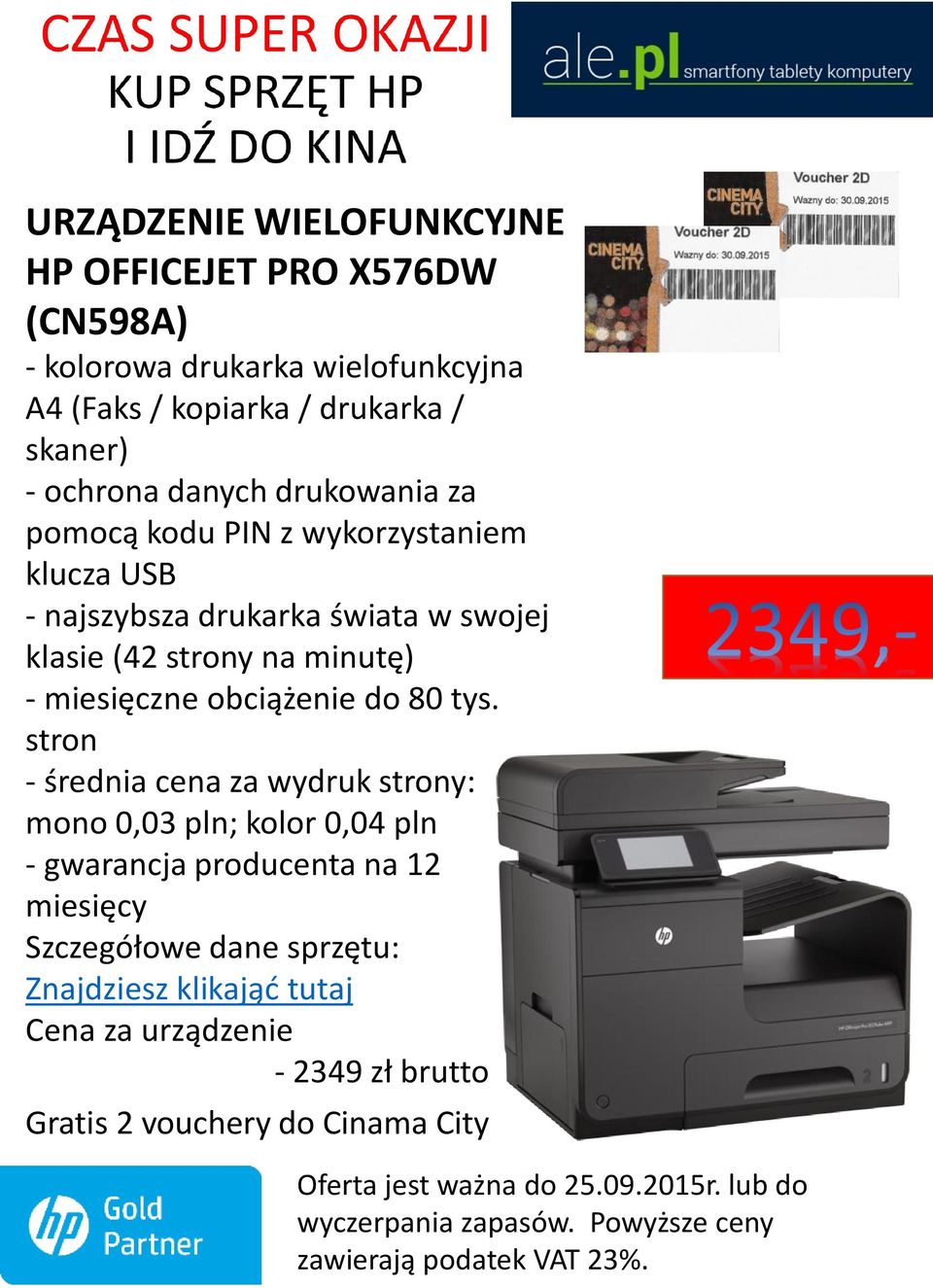 świata w swojej klasie (42 strony na minutę) - miesięczne obciążenie do 80 tys.