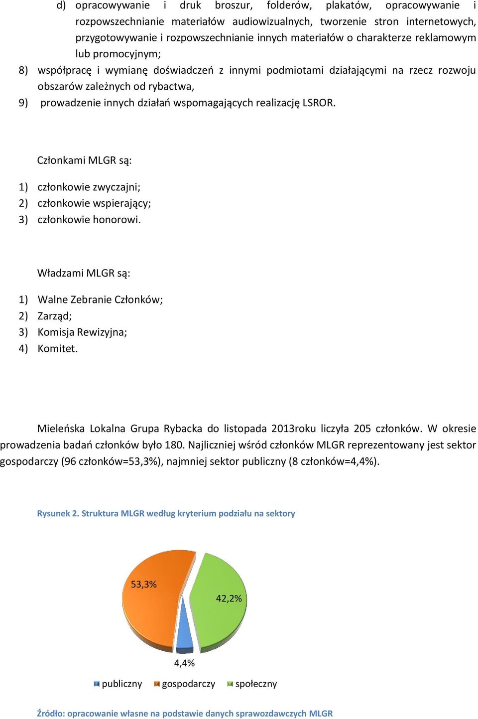 wspomagających realizację LSROR. Członkami MLGR są: 1) członkowie zwyczajni; 2) członkowie wspierający; 3) członkowie honorowi.