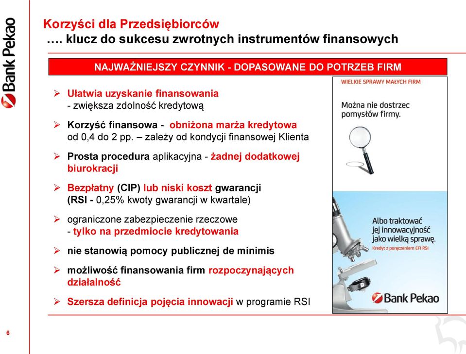 Korzyść finansowa - obniżona marża kredytowa od 0,4 do 2 pp.