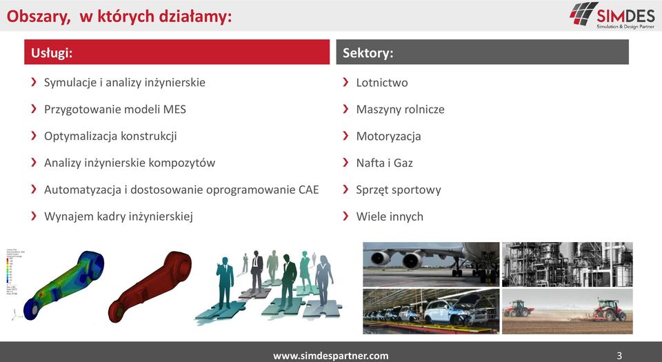 dostosowanie oprogramowanie CAE Wynajem kadry inżynierskiej Sektory: Lotnictwo