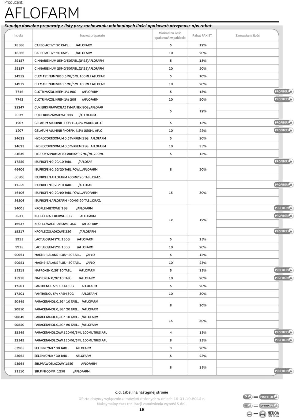 (2*25)AFLOFARM 10 20% 14912 CLEMASTINUM SIR.0,5MG/5ML 100ML/ AFLOFAR 5 10% 14912 CLEMASTINUM SIR.