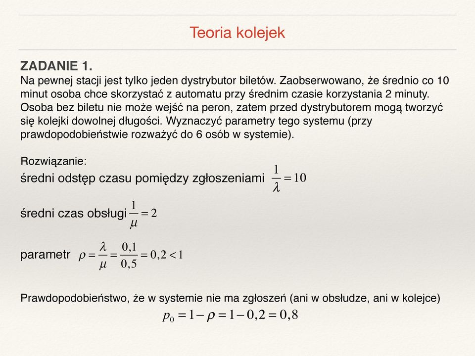 Osoba bez biletu nie może wejść na peron, zatem przed dystrybutorem mogą tworzyć się kolejki dowolnej długości.