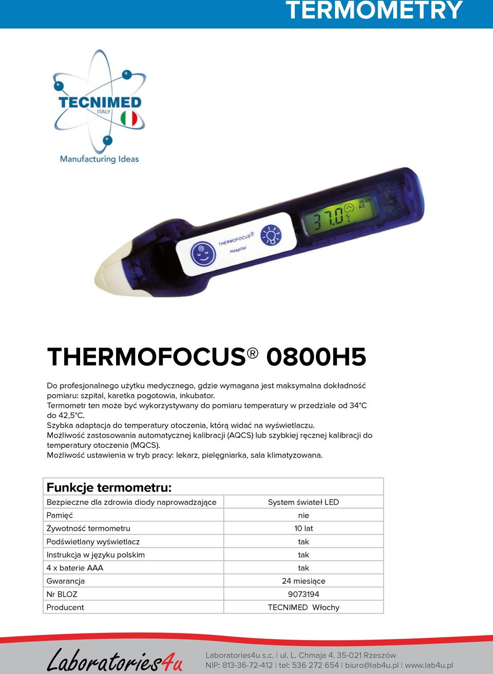 Możliwość zastosowania automatycznej kalibracji (AQCS) lub szybkiej ręcznej kalibracji do temperatury otoczenia (MQCS).