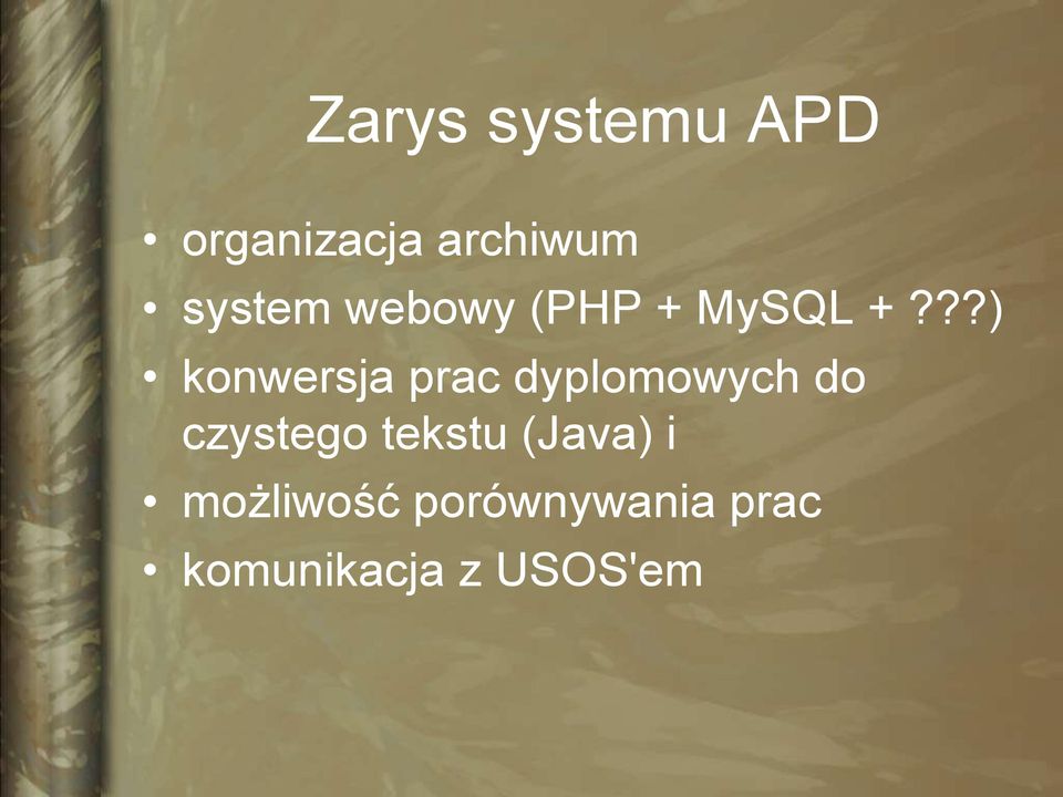 ??) konwersja prac dyplomowych do czystego