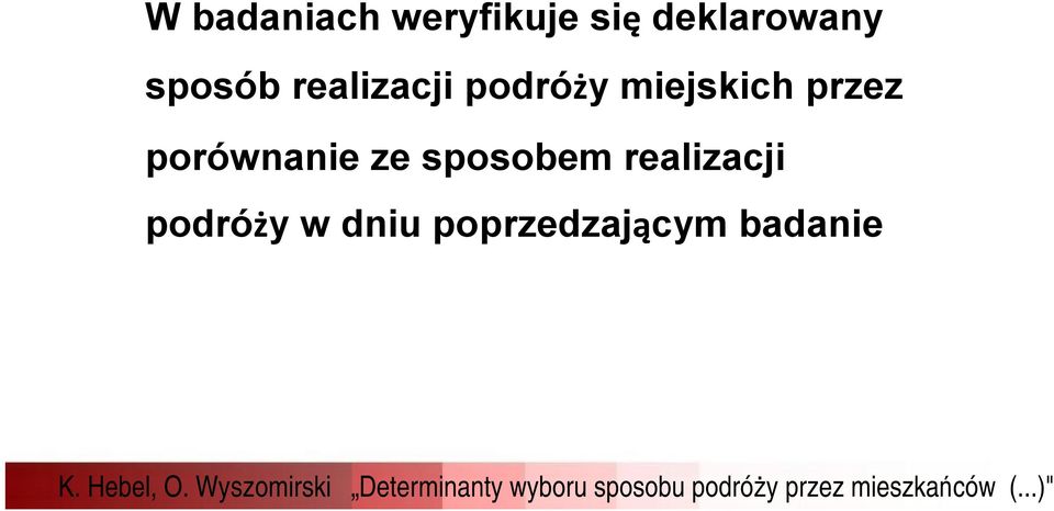 miejskich przez porównanie ze