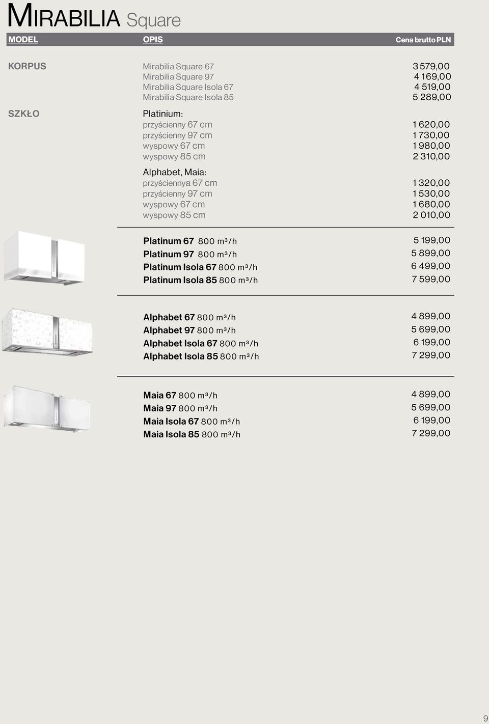 wyspowy 85 cm 2 010,00 Platinum 67 800 m³/h Platinum 97 800 m³/h Platinum Isola 67 800 m³/h Platinum Isola 85 800 m³/h 5 199,00 5 899,00 6 499,00 7 599,00 Alphabet 67 800 m³/h Alphabet 97 800 m³/h