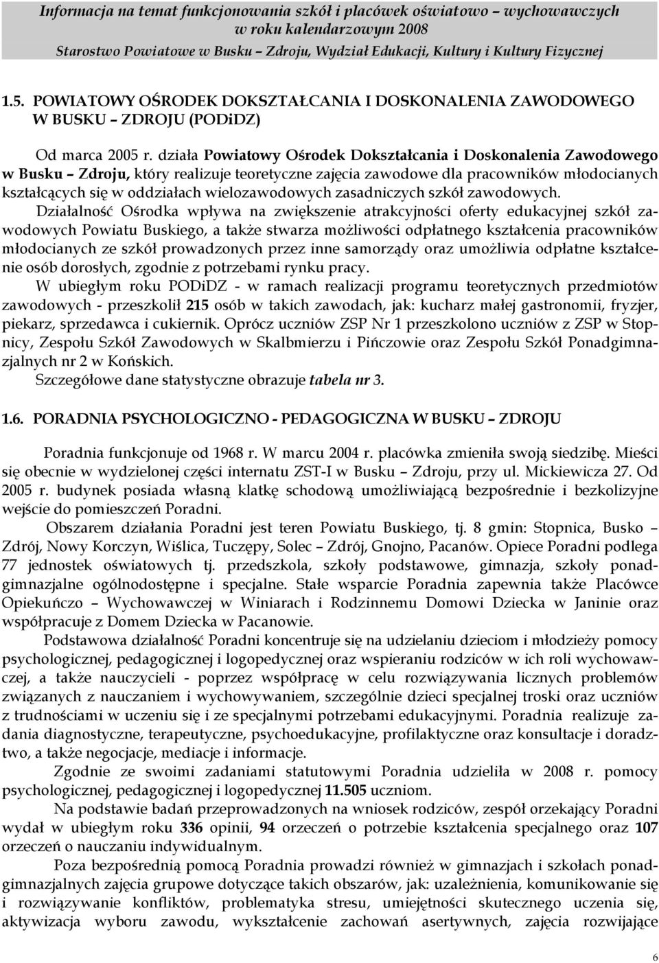 szkół zawodowych.