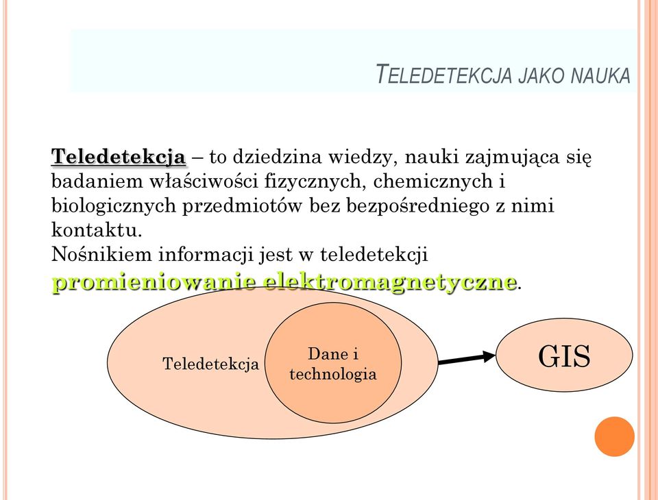 przedmiotów bez bezpośredniego z nimi kontaktu.