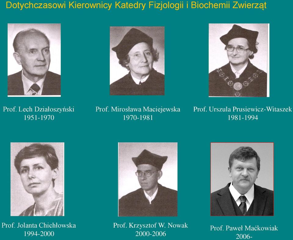 Mirosława Maciejewska 1970-1981 Prof.