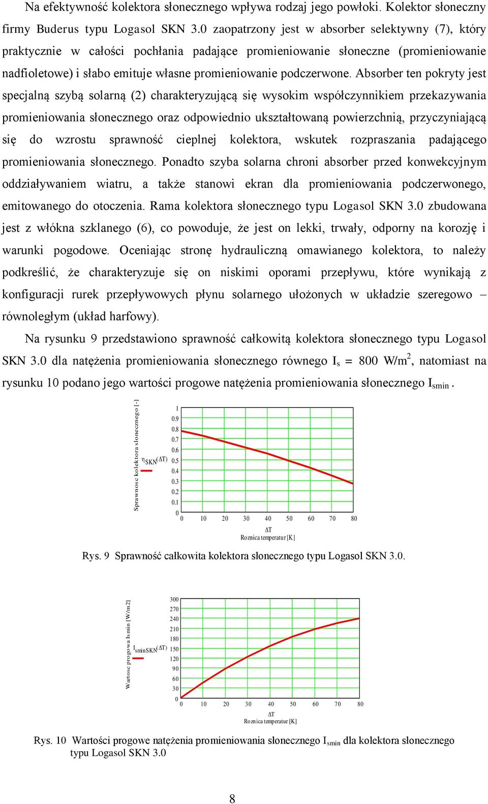 Absorber ten pokryty jest specjalną szybą solarną (2) charakteryzującą się wysokim współczynnikiem przekazywania promieniowania słonecznego oraz odpowiednio ukształtowaną powierzchnią, przyczyniającą