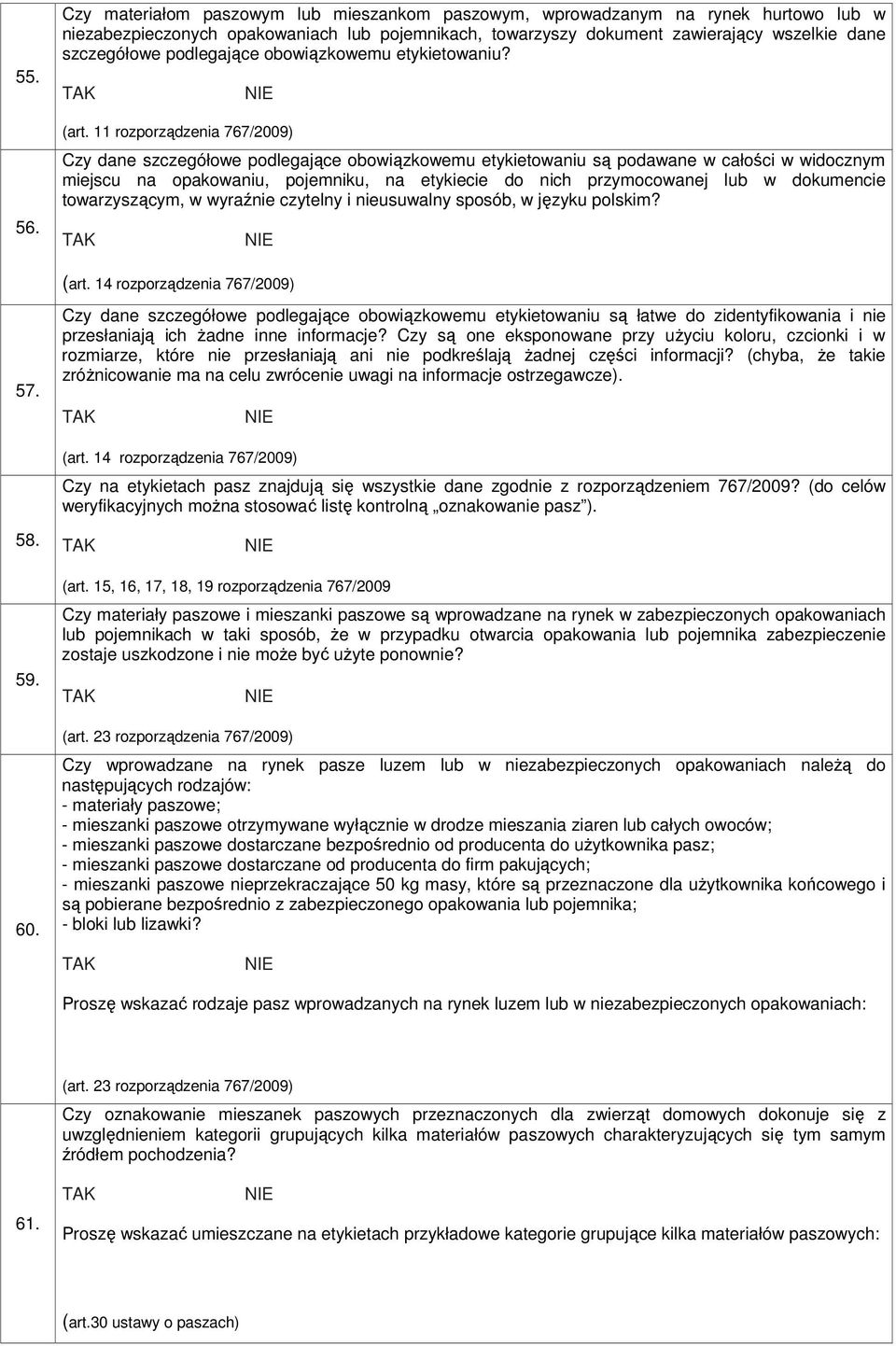 podlegające obowiązkowemu etykietowaniu? (art.