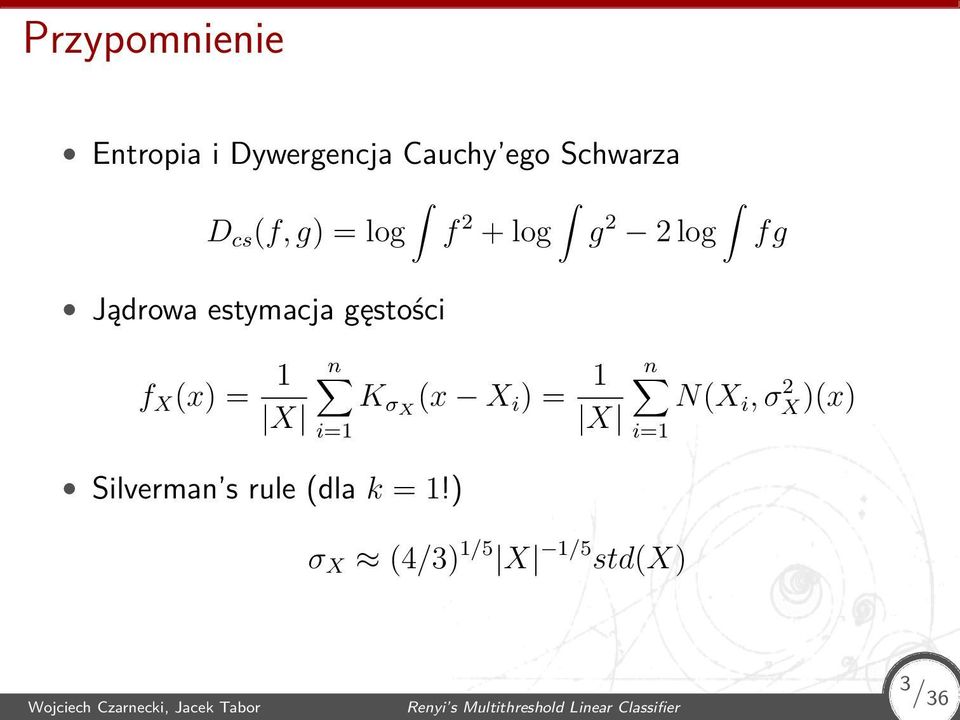 rule (dla k = 1!